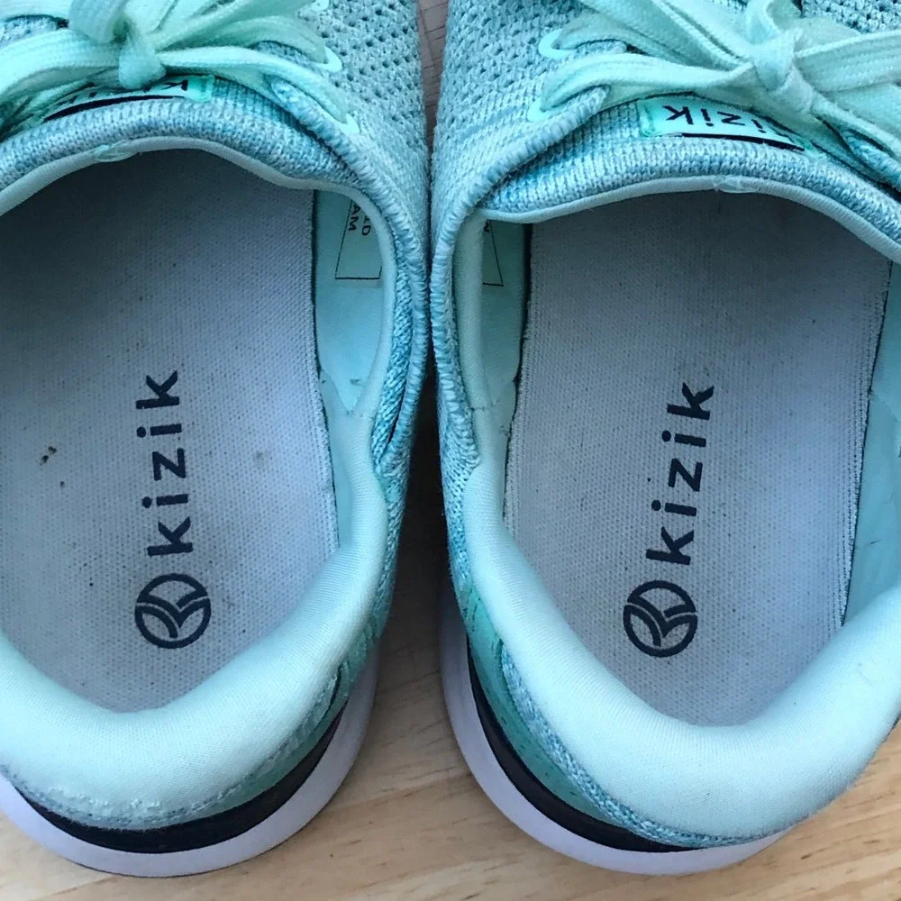 Kizik Lima Sneakers Green Womens 11 Mens 9.5 Spearmint Hands Free Knit Shoes
